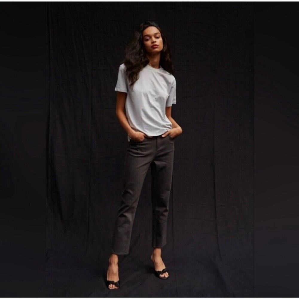 NWT PERFECT FOR SPRING THAKOON CLASSIC CROPPED JEANS BLACK SZ 4 MSRP $150 COTTON